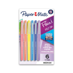 Paper Mate Flair Felt Tip Pens, Medium Point, Assorted, Special Edition Retro Accents, 6 Pack