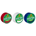 Duck Brand Color Duct Tape Rolls, 1-15/16in x 60 Yd, USA Colors, Pack Of 3 Rolls