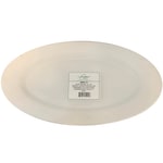 Hoffman Vertex China Ceramic Argyle Collection Rolled Edge Platters, 12-1/2in, Bright White, Case Of 12 Platters