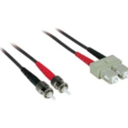 C2G SC-ST 62.5/125 OM1 Duplex Multimode Fiber Optic Cable (Plenum-Rated) - Patch cable - ST multi-mode (M) to SC multi-mode (M) - 2 m - fiber optic - duplex - 62.5 / 125 micron - OM1 - molded, plenum - black