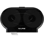 Alpine Double Jumbo Toilet Tissue Dispenser, 11-7/8inH x 20-5/16inW x 4-13/16inD, Black