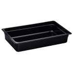 Cambro H-Pan High-Heat GN 1/1 Food Pans, 4inH x 12-3/4inW x 20-7/8inD, Black, Pack Of 6 Pans