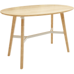 Safco Resi Bistro Table, 42-1/2inH x 65inW x 42inD, Natural