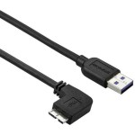 StarTech.com 2m 6 ft Slim Micro USB 3.0 Cable - M/M - USB 3.0 A to Left-Angle Micro USB - USB 3.1 Gen 1 (5 Gbps) - 6.56 ft USB Data Transfer Cable for Tablet, Portable Hard Drive, Card Reader, Storage Enclosure - First End: 1 x Type A Male USB