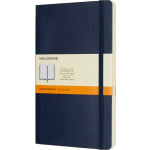 Moleskine Classic Soft Cover Notebook, 5in x 8-1/4in, Ruled, 192 Pages, Sapphire Blue