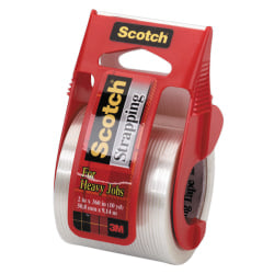 Scotch Strapping Tape With Dispenser, 2in x 10 Yd.