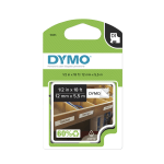 DYMO 16955 Black-On-White Permanent Polyester Tape, 0.5in x 18ft