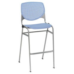 KFI Studios Imme Stacking Bar Stool, 44inH, Navy/Silver