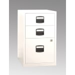 Bisley 14-13/16inD Vertical 3-Drawer Under-Desk File Cabinet, White