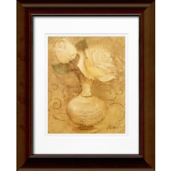 Amanti Art Blush Rose Muted by Sara Berrenson Wood Framed Wall Art Print, 41inH x 31inW, White