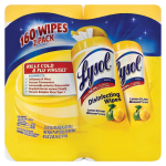 Lysol Disinfecting Wipes, Lemon & Lime Blossom Scent, 7in x 8in, 80 Sheets Per Canister, Case Of 2 Canisters