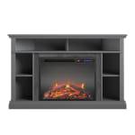 Ameriwood Home Overland Electric Corner Fireplace TV Stand For 50in TVs, Gray