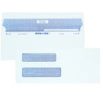 Quality Park #8 Reveal-N-Seal Business Security Double-Window Envelopes, Left Windows (Top/Bottom), White, Box Of 500