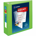 Avery Heavy-Duty View 3-Ring Binder With Locking One-Touch EZD Rings, 3in D-Rings, 39% Recycled, Chartreuse