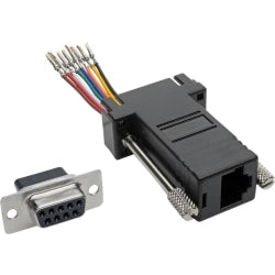 Tripp Lite DB9 to RJ45 Modular Serial Adapter (F/F) RS-232 RS-422 RS-485 - 1 x DB-9 Female Serial - 1 x RJ-45 Female Network - Black