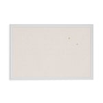 U Brands Linen Bulletin Board, 30in X 20in, White Decor Frame (2074U00-01)