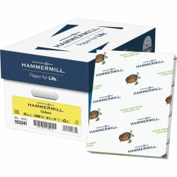 Hammermill Multi-Use Color Copy Paper, Canary, Letter (8.5in x 11in), 5000 Sheets Per Case, 20 Lb