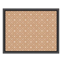 U Brands Fashion Cork Bulletin Board, 20in x 16in, Black Wood Frame