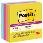 Post-it Super Sticky Notes, 3 in x 3 in, 5 Pads, 90 Sheets/Pad, 2x the Sticking Power, Summer Joy Collection