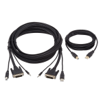 Tripp Lite DVI KVM Cable Kit DVI USB 3.5mm Audio 3xM/3xM+USB M/M Black 10ft - 60 MB/s - Supports up to 2560 x 1600 - Black