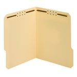 Office Depot Brand File Folders With Fasteners, 3/4in Expansion, 8 1/2in x 11in, Letter, Manila, Box of 25