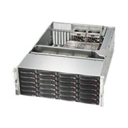 Supermicro SuperChassis SC846BE16-R1K28B System Cabinet - Rack-mountable - Black - 4U - 26 x Bay - 5 x Fan(s) Installed - 2 x 1280 W - EATX, ATX Motherboard Supported - 5 x Fan(s) Supported - 24 x External 3.5in Bay - 2 x External 2.5in Bay - 7x Slot(s)