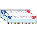 Teacher Created Resources Name Plates, Colorful Paw Prints Left/Right Alphabet, 36 Plates Per Pack, Set Of Packs