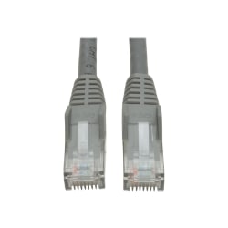 Eaton Tripp Lite Series Cat6 Gigabit Snagless Molded (UTP) Ethernet Cable (RJ45 M/M), PoE, Gray, 25 ft. (7.62 m) - Patch cable - RJ-45 (M) to RJ-45 (M) - 25 ft - UTP - CAT 6 - molded, snagless, stranded - gray