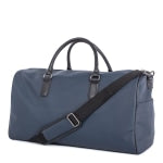 Bugatti Gin & Twill Textured Vegan Leather Duffle Bag With 14in Laptop Pocket, Navy