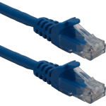 QVS 3ft CAT6A 10Gigabit Ethernet Blue Patch Cord - 14 ft Category 6a Network Cable for Network Device - First End: 1 x RJ-45 Network - Male - Second End: 1 x RJ-45 Network - Male - Patch Cable - Blue - 1