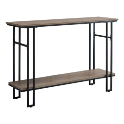 Monarch Specialties Paola Console Accent Table, 30-1/2inH x 47-1/4inW x 9inD, Taupe/Black