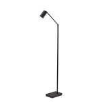 Adesso Colby LED Floor Lamp, 69inH, Matte Black Shade/Matte Black Base