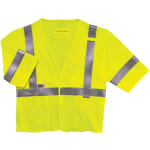 Ergodyne GloWear Flame-Resistant Hi-Vis Safety Vest, Type-R Class 3, 4X/5X, Lime