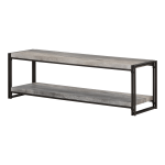 South Shore Gimetri TV Stand, 17-3/4inH x 59inW x 15-3/4inD, Soft Gray