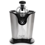 MegaChef Stainless Steel Electric Citrus Juicer, 11-5/8inH x 7-1/2inW x 12inD, Black