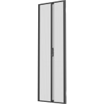 Vertiv 42U x 800mm Wide Split Perforated Doors Black - Metal - Black - 42U Rack Height - 2 Pack - 31.5in Width