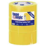 BOX Packaging Solid Vinyl Safety Tape, 3in Core, 2in x 36 Yd., Yellow, Case Of 3