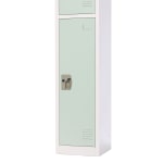 Alpine 1-Tier Steel Lockers, 72inH x 12inW x 12inD, Misty Green, Set Of 2 Lockers