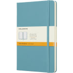 Moleskine Classic Hard Cover Notebook, 5in x 8-1/4in, Ruled, 240 Pages, Reef Blue