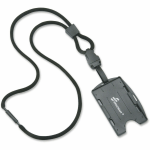 SKILCRAFT Dual-Sided ID Holder Lanyard, 36in, Gray, Pack Of 12 (AbilityOne 8455-01-625-8997)