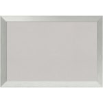 Amanti Art Cork Bulletin Board, 40in x 28in, Gray, Brushed Sterling Silver Wood Frame