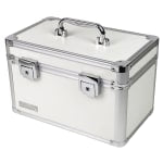 IdeaStream Metal Divided Storage Box, 8inH x 7inW x 7inD, White