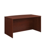 Sauder Affirm 60inW Bow-Front Computer Desk, Classic Cherry