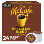 McCafe Single-Serve Coffee K-Cup Pods, Breakfast Blend, Carton Of 24