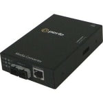 Perle S-110-S1SC40U Fast Ethernet Stand-Alone Media and Rate Converter - 1 x Network (RJ-45) - 1 x SC Ports - 10/100Base-TX, 100Base-BX - 24.85 Mile - Rail-mountable, Wall Mountable, External, Rack-mountable