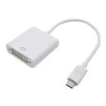 AddOn 8in USB 3.1 (C) to DVI-I (29 pin) Adapter Cable - Display adapter - 24 pin USB-C (M) to DVI-I (F) - 7.9 in - white