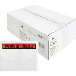 Sparco Pre-labeled Packing Slip Envelope - Packing List - 7in Width x 5 1/2in Length - 70 g/m2 - Self-adhesive Seal - Paper, Low Density Polyethylene (LDPE) - 1000 / Box - White