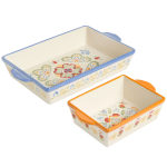 Gibson Laurie Gates Tierra 2-Piece Stone Bakeware Set, Multicolor