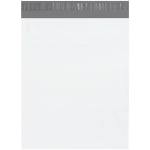 Partners Brand 24in x 36in Poly Mailers With Tear Strips, White, Case Of 200 Mailers