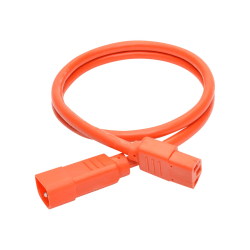 Eaton Tripp Lite Series Heavy-Duty PDU Power Cord, C13 to C14 - 15A, 250V, 14 AWG, 3 ft. (0.91 m), Orange - Power extension cable - IEC 60320 C14 to power IEC 60320 C13 - 3 ft - orange